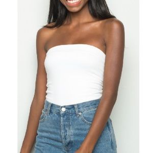 White Brandy Melville tube top